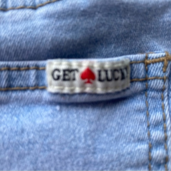 Lucky Brand Blue Denim Jean Shorts Distressed Casual - Picture 7 of 11